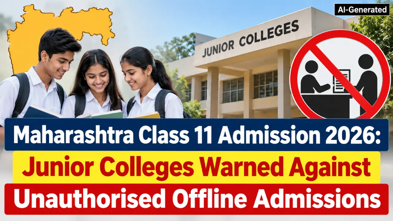 Maharashtra Class 11 Admission 2026: Junior Colleges Warned Against Unauthorised Offline Admissions