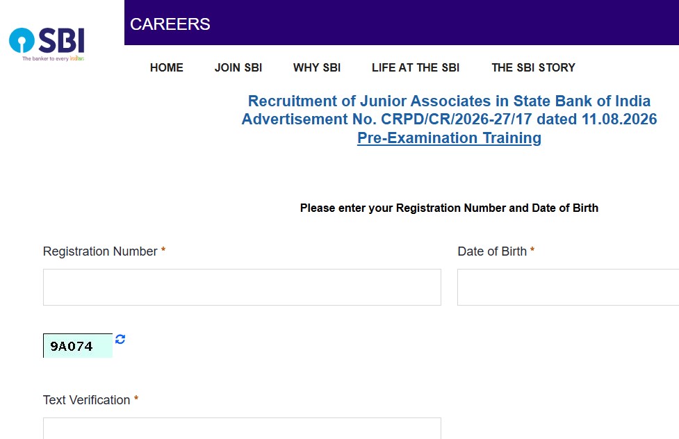 SBI Junior Associates Clerk PET Admit Card 2026 Out: Download Call Letter