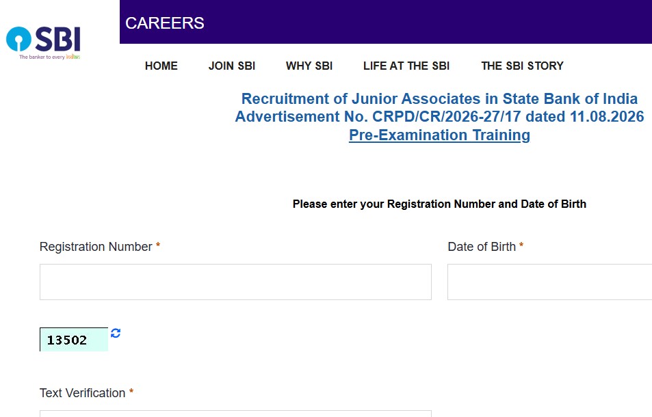 SBI Junior Associates Clerk Prelims Exam Date 2026 Announced: Check the Exam Date