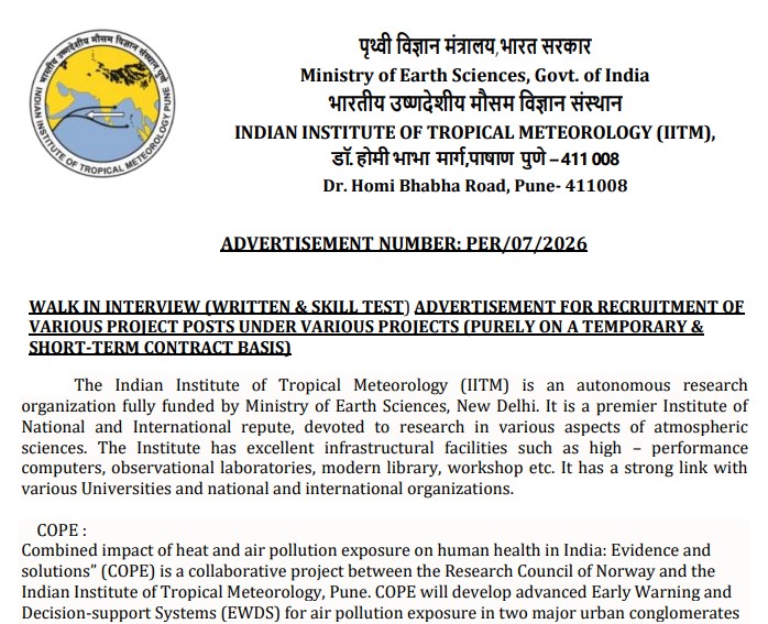 IITM Recruitment 2026: 31 Vacancies, Salary Up to ₹42,000