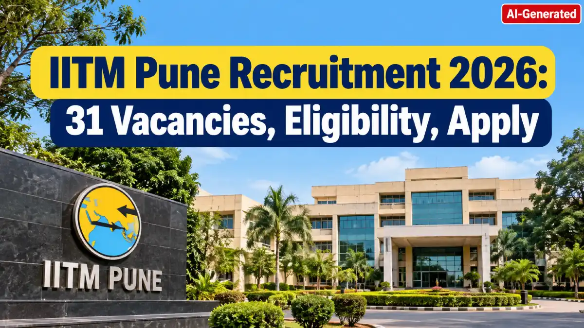IITM Pune Recruitment 2026: 31 Vacancies, Eligibility, Apply
