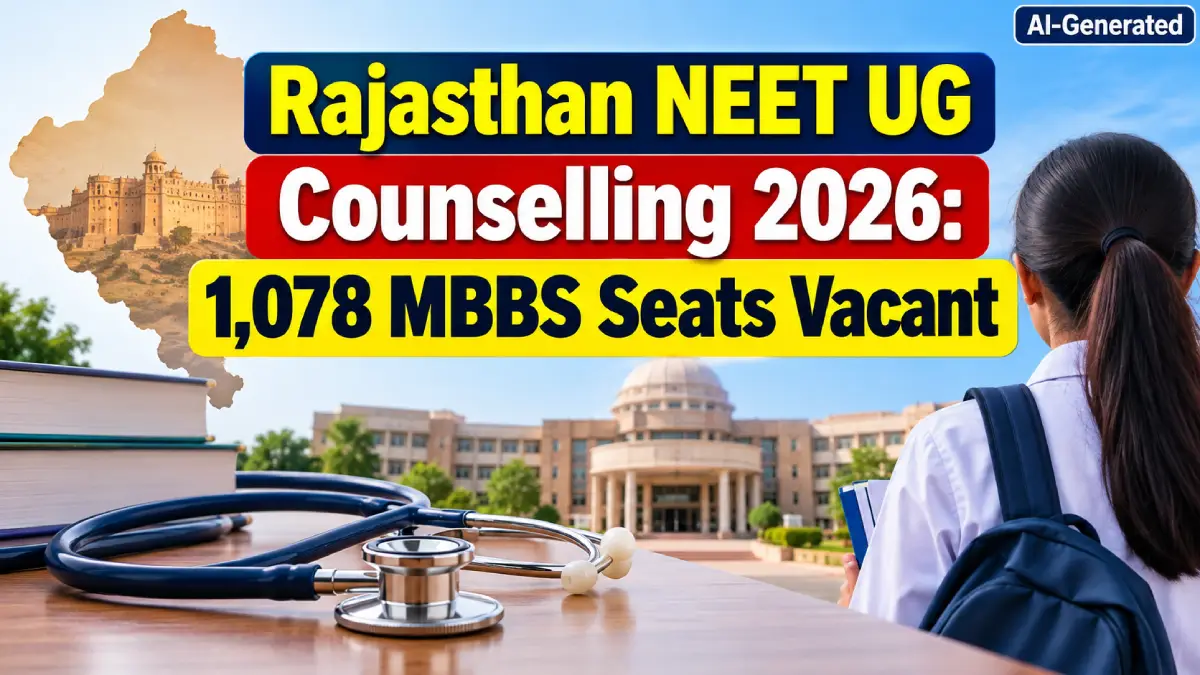 Rajasthan NEET UG Counselling 2026: 1,078 MBBS Seats Vacant