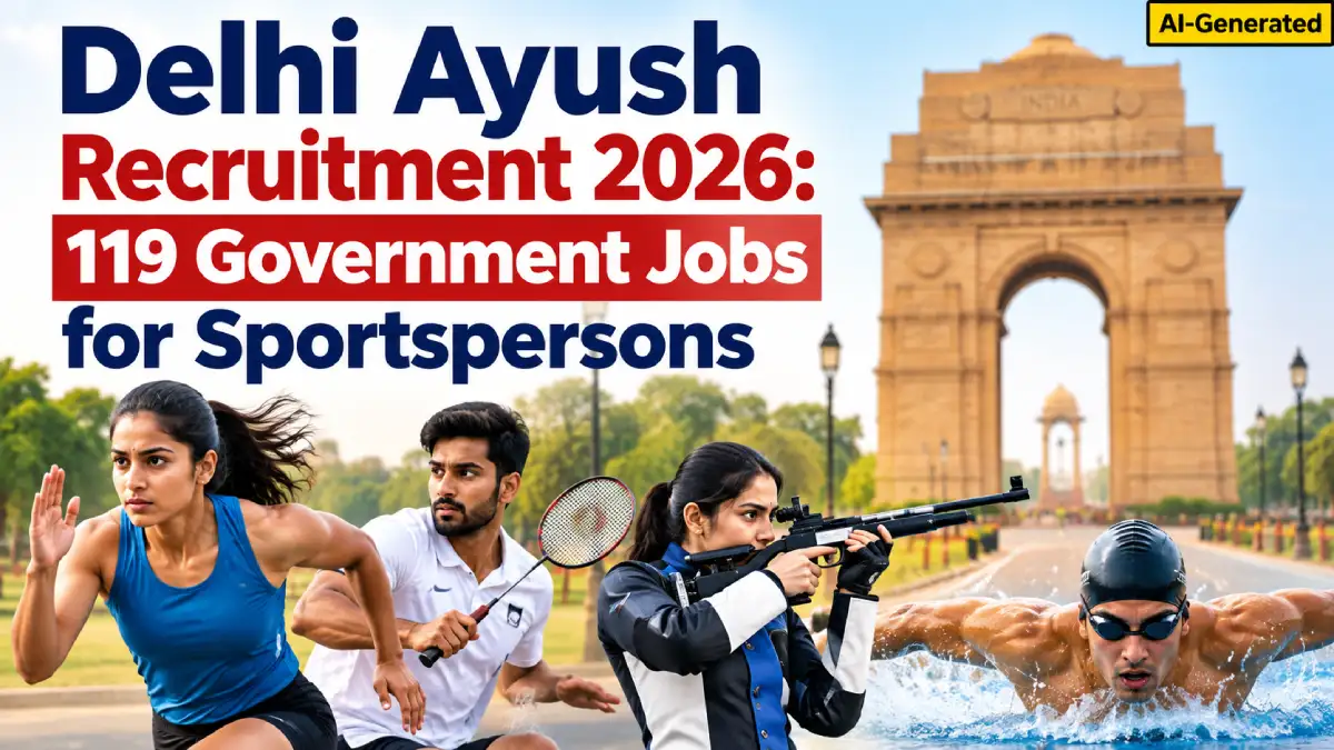 Delhi Ayush Recruitment 2026: 119 Government Jobs for Sportspersons