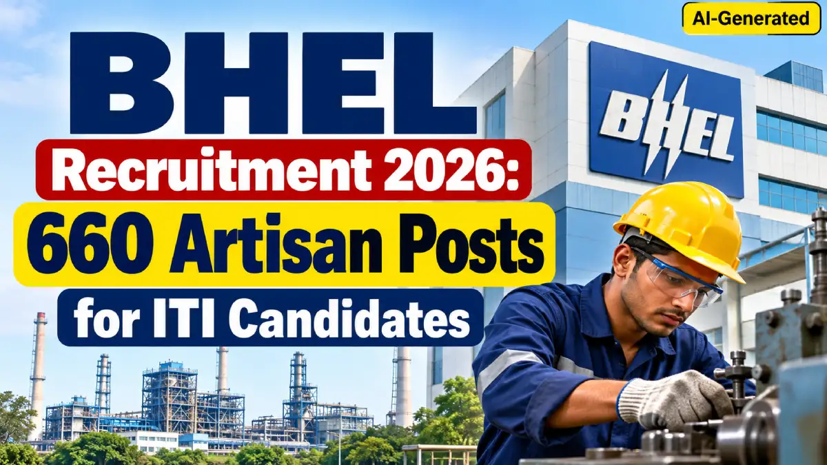 BHEL Recruitment 2026: 660 Artisan Posts for ITI Candidates