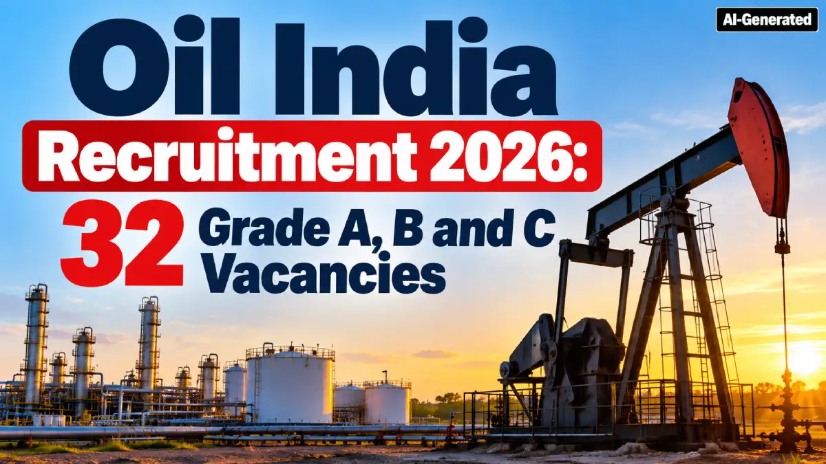 Oil India Recruitment 2026: 32 Grade A, B and C Vacancies