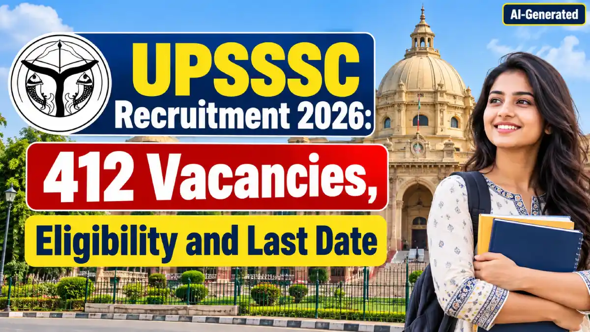 UPSSSC Recruitment 2026: 412 Vacancies, Eligibility and Last Date