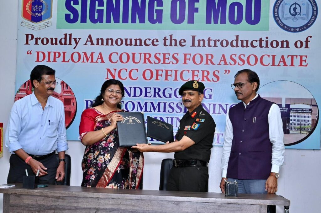 RTMNU and OTA Kamptee Sign MoU to Launch Diploma Courses for Associate NCC Officers