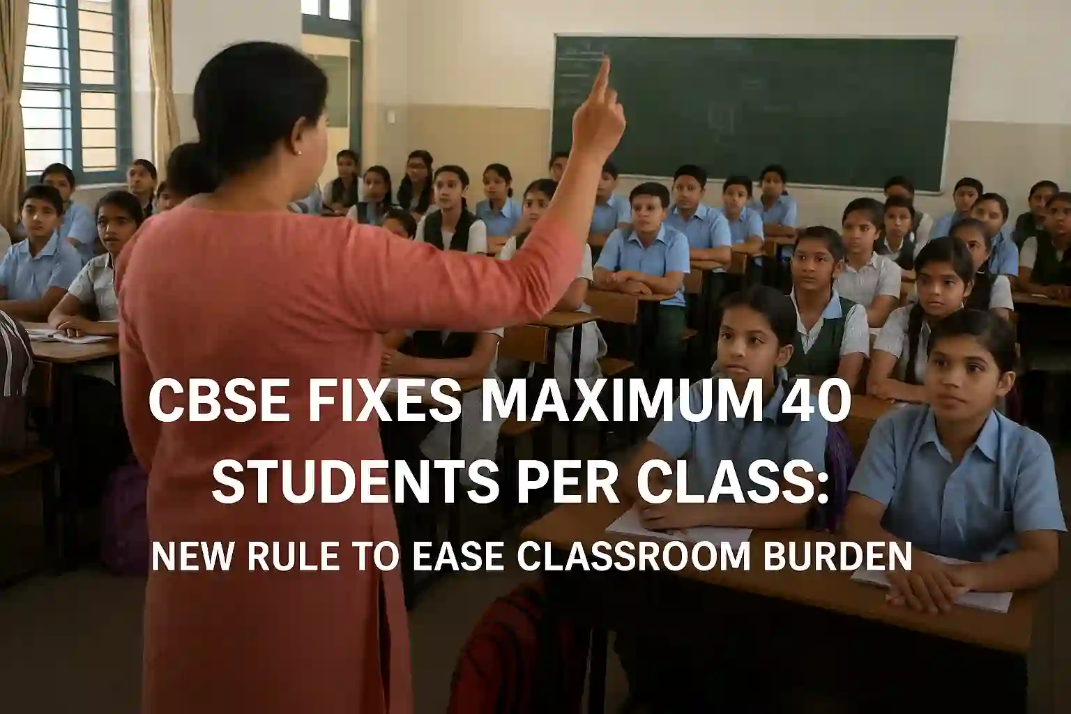CBSE Fixes Maximum 40 Students Per Class: New Rule to Ease Classroom Burden