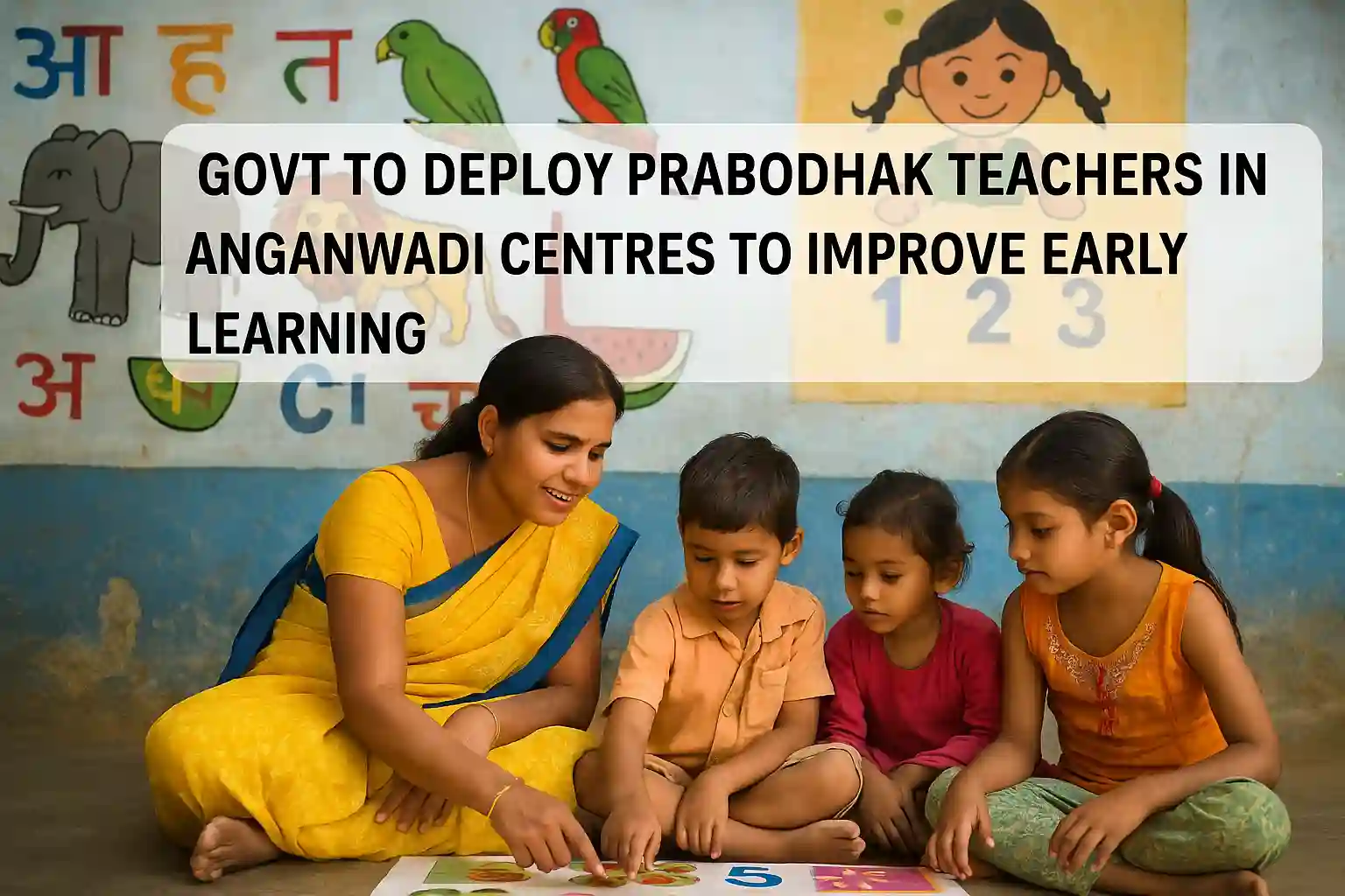 Govt to Deploy Prabodhak Teachers in Anganwadi Centres to Improve Early Learning