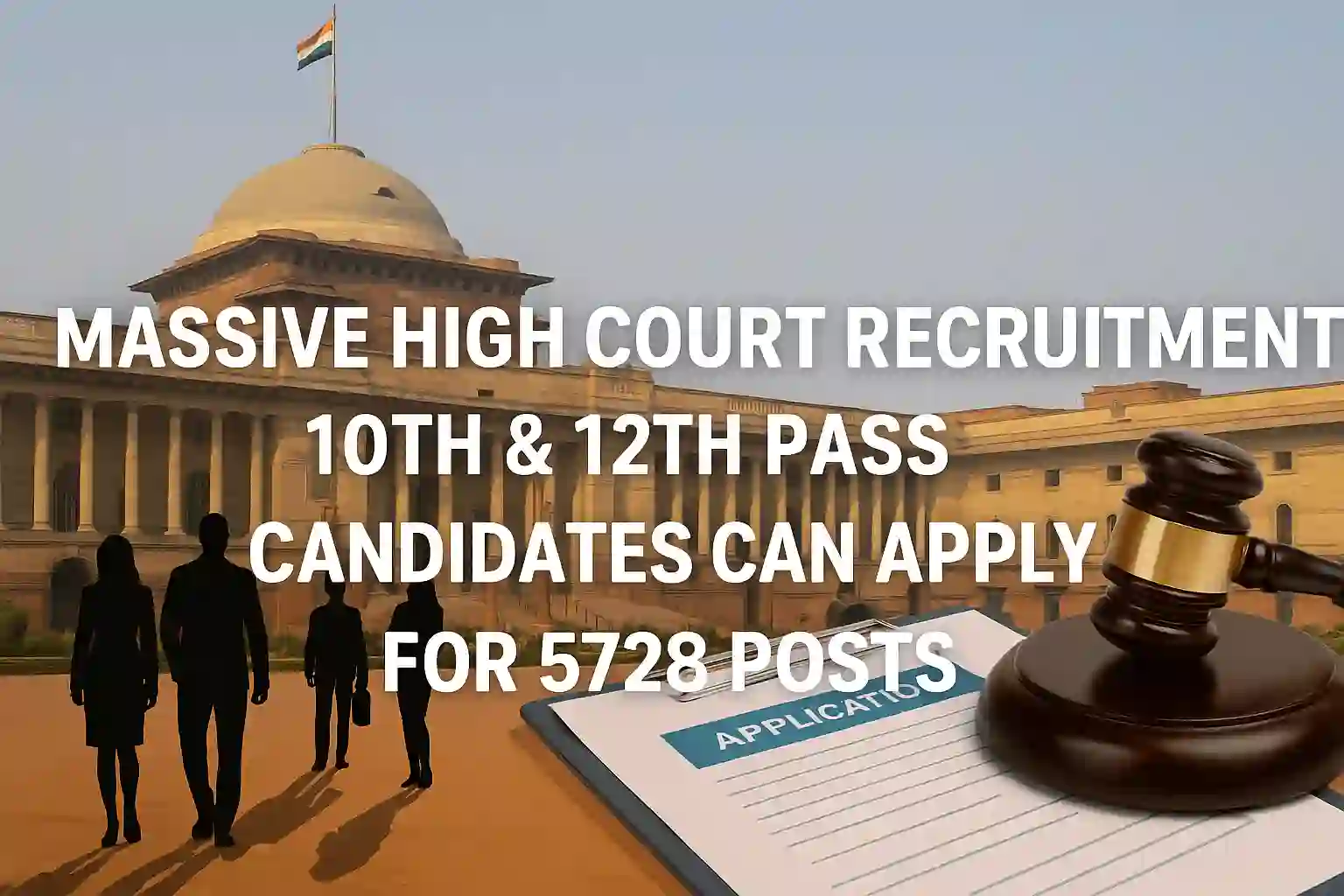 Massive High Court Recruitment: 10th & 12th Pass Candidates Can Apply for 5728 Posts