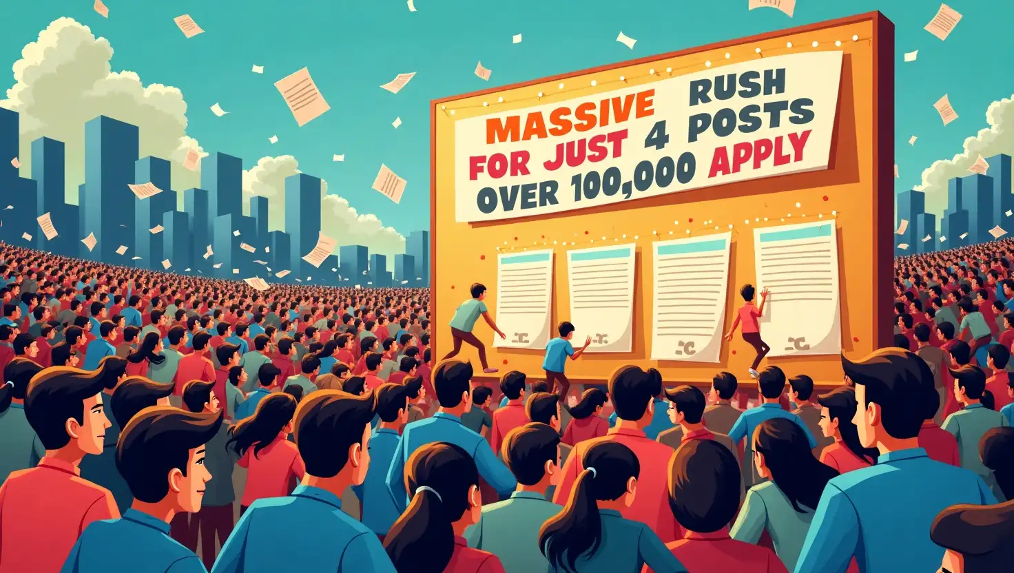 Massive Rush for Just 4 Posts: Over 10,000 Apply