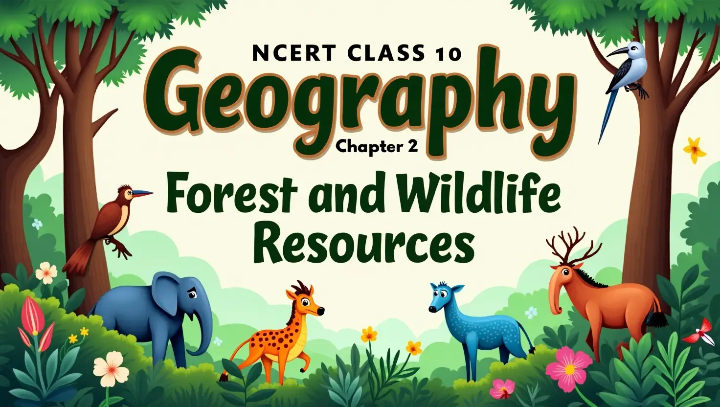 NCERT Class 10 Geography Chapter 2 PDF – Forest and Wildlife Resources ...