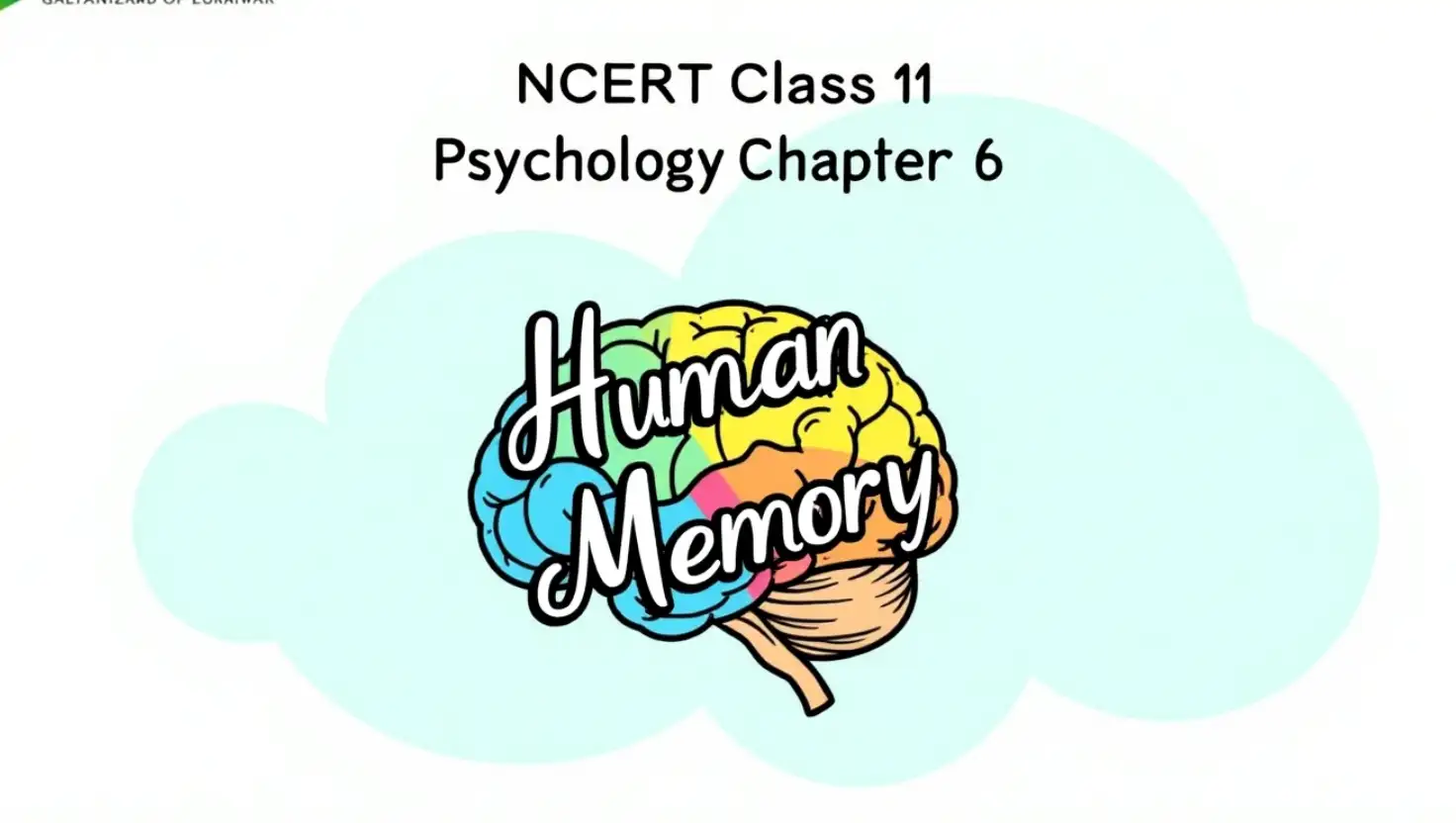 NCERT Class 11 Psychology Chapter 6: Human Memory