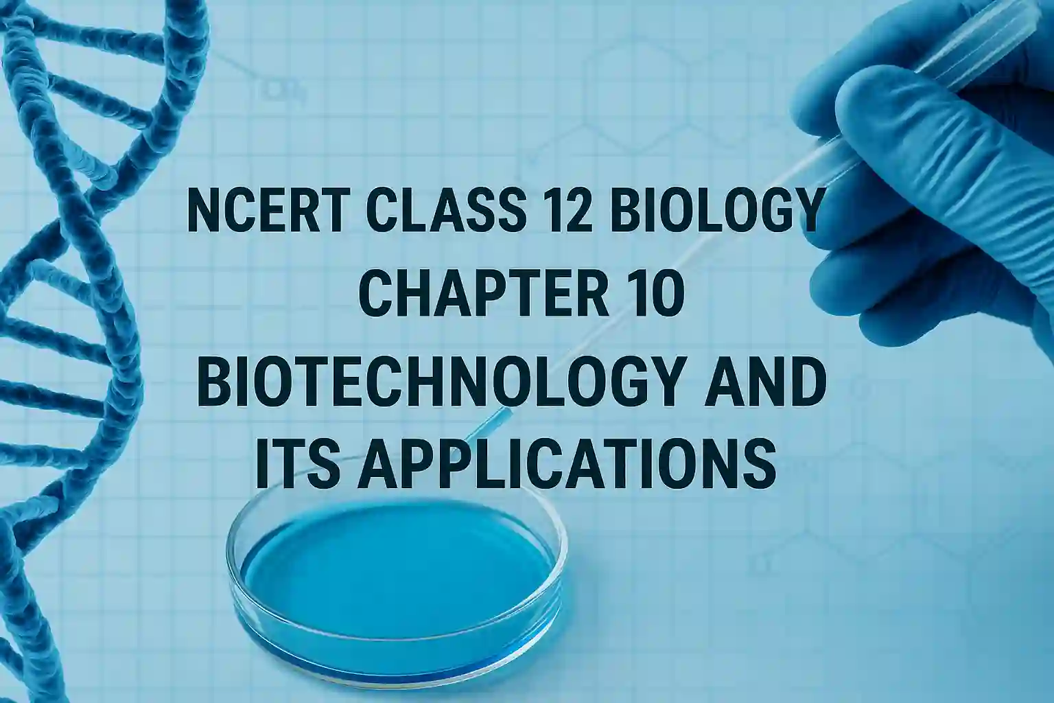 NCERT Class 12 Biology Chapter 10: Biotechnology and Its Applications PDF
