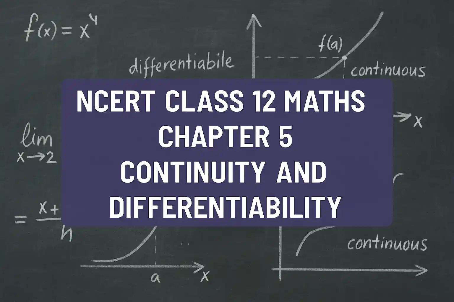 NCERT Class 12 Maths Chapter 5 PDF – Download Continuity and Differentiability with Explanation