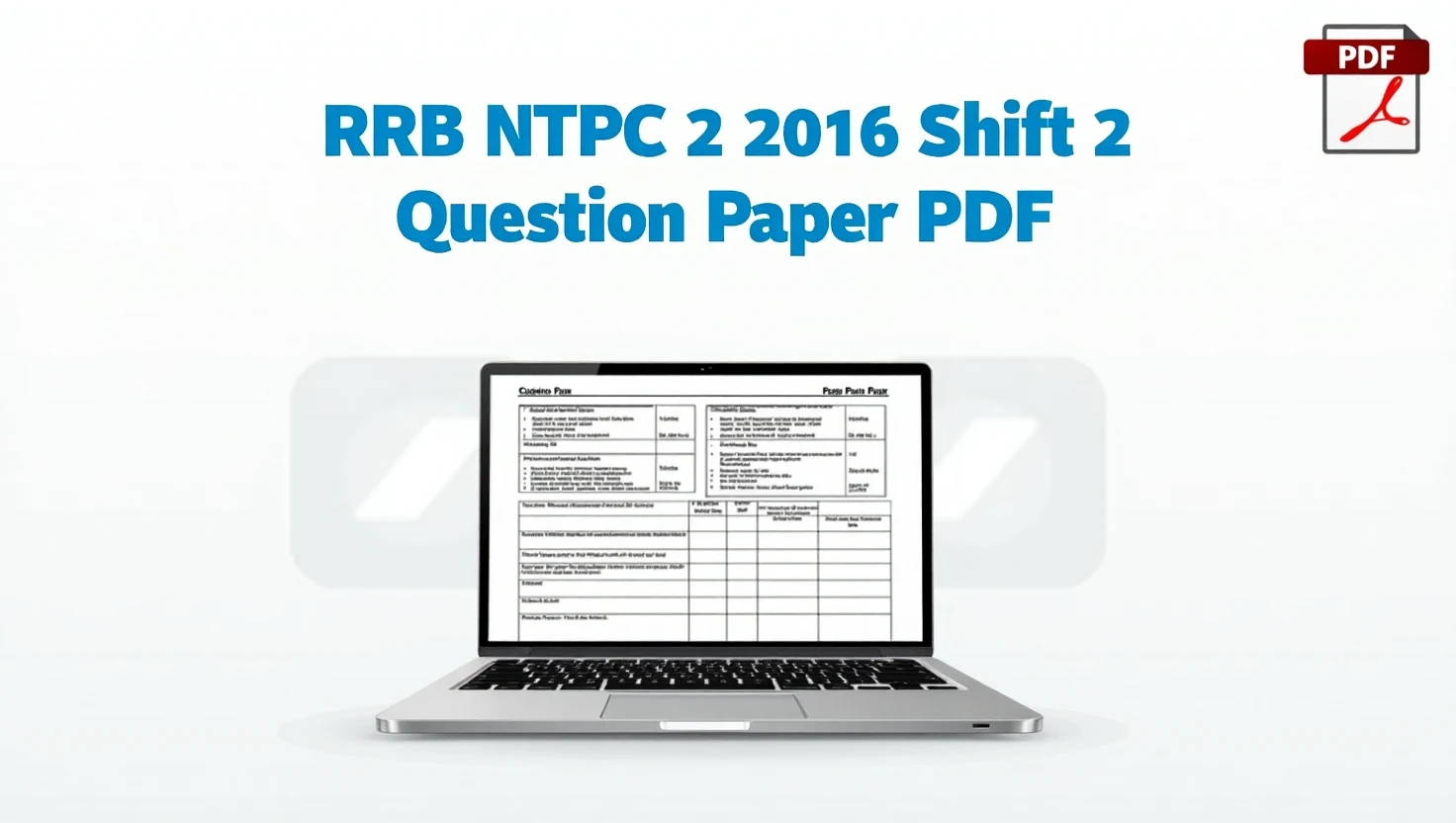 RRB NTPC 2 April 2016 Shift 2 Question Paper PDF with Solutions
