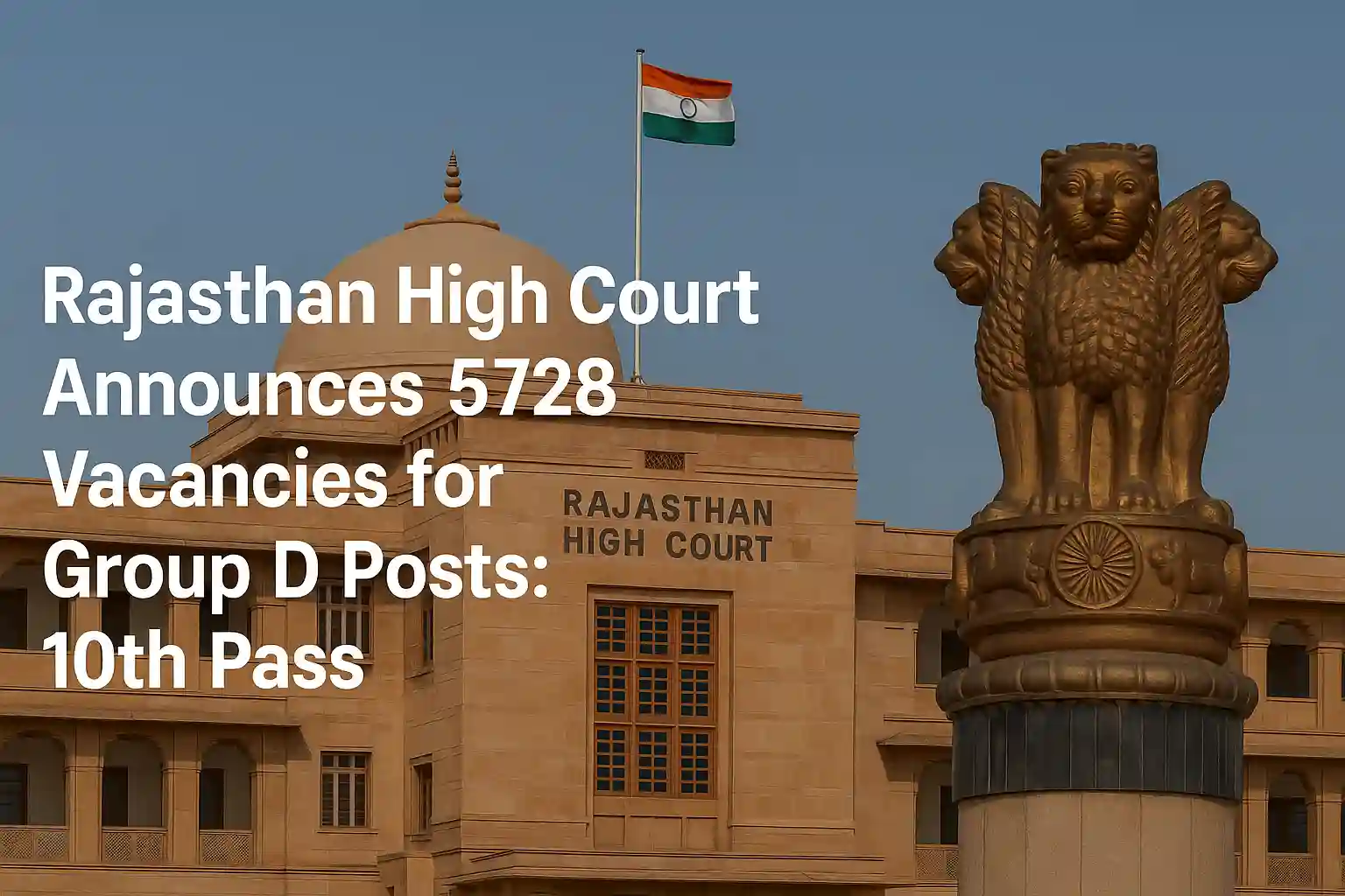 Rajasthan High Court Announces 5728 Vacancies for Group D Posts: 10th Pass Candidates Eligible