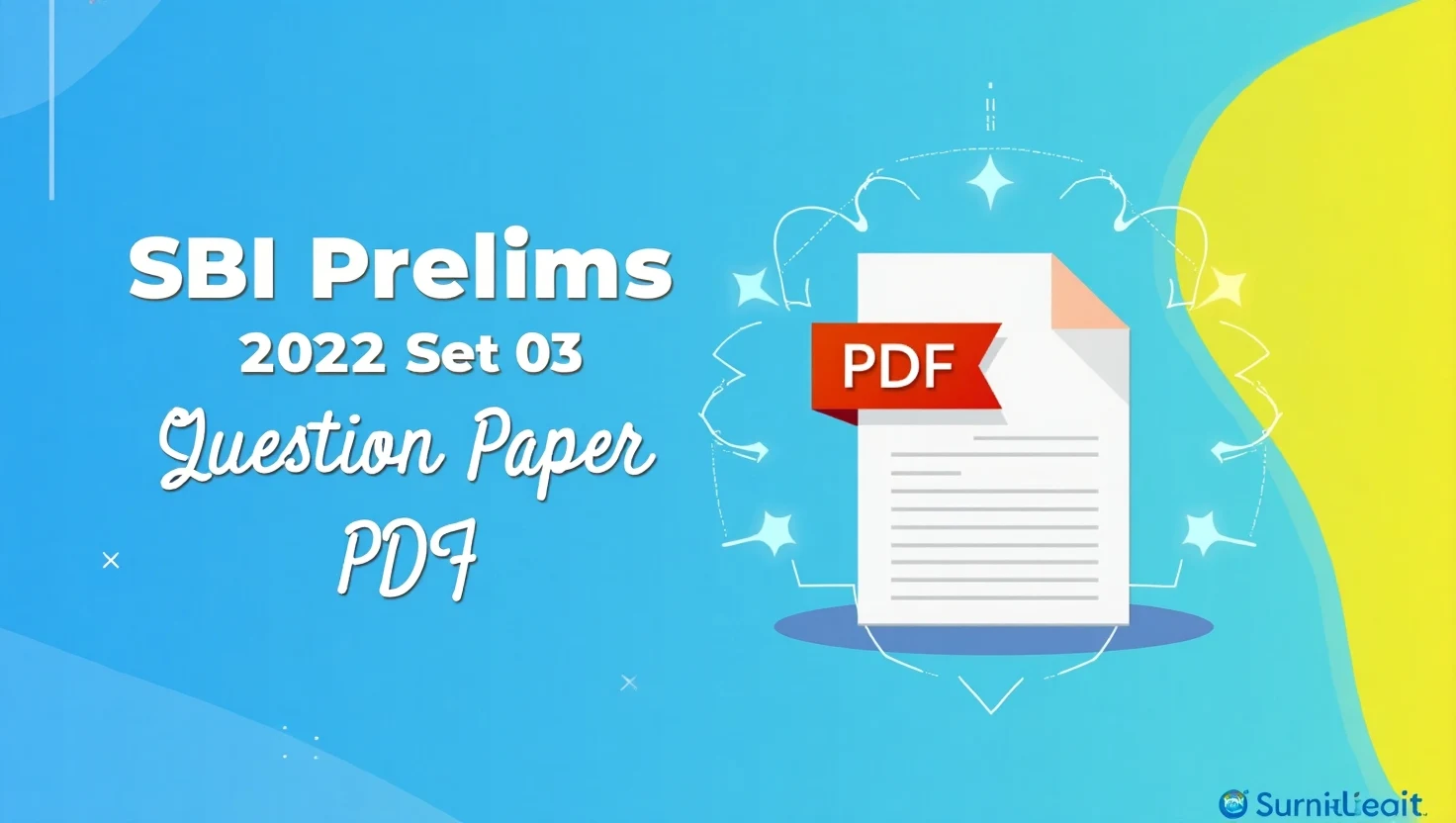 SBI PO Prelims 2022 Set 03 Question Paper PDF