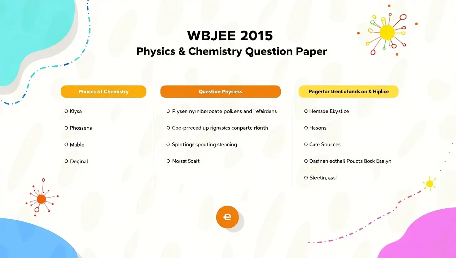WBJEE 2015 Physics and Chemistry Question Paper