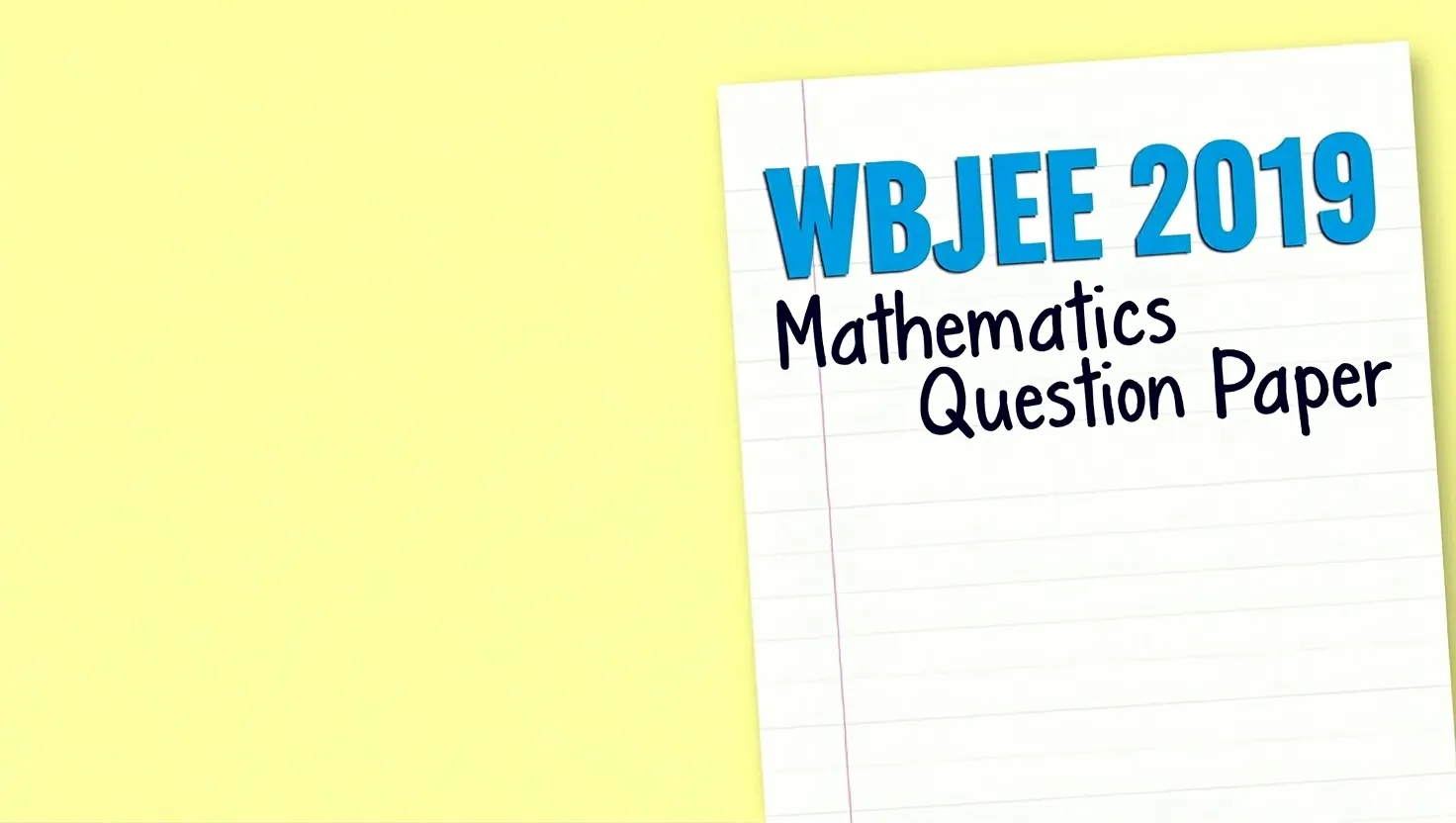 WBJEE 2019 Mathematics Question Paper PDF