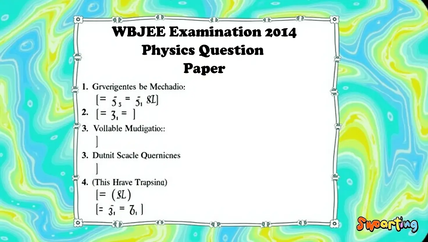 WBJEE Examination 2014 Physics Question Paper