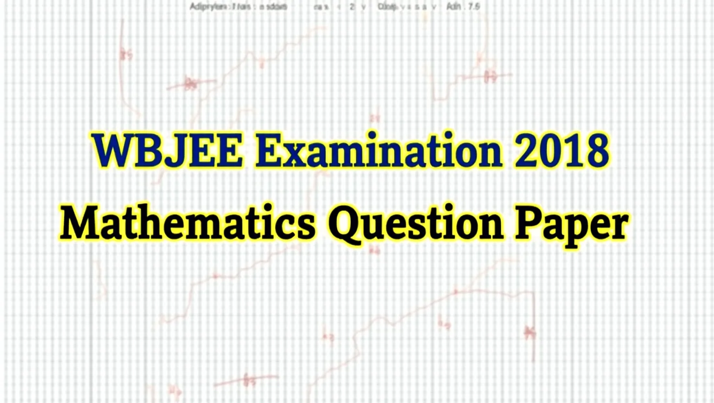 WBJEE Examination 2018 Mathematics Question Paper PDF