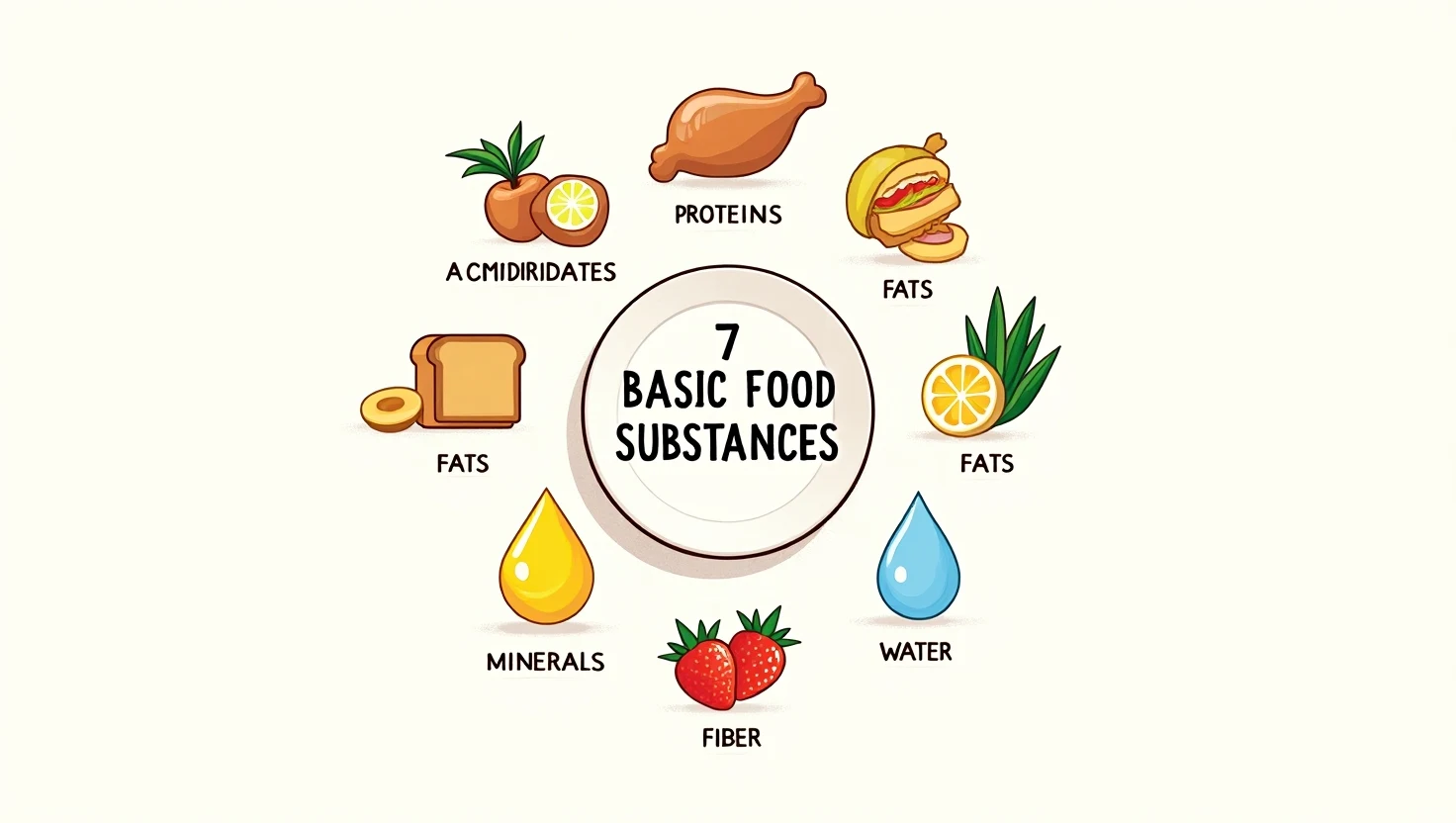What Are the 7 Basic Food Substances? Complete Biology Notes