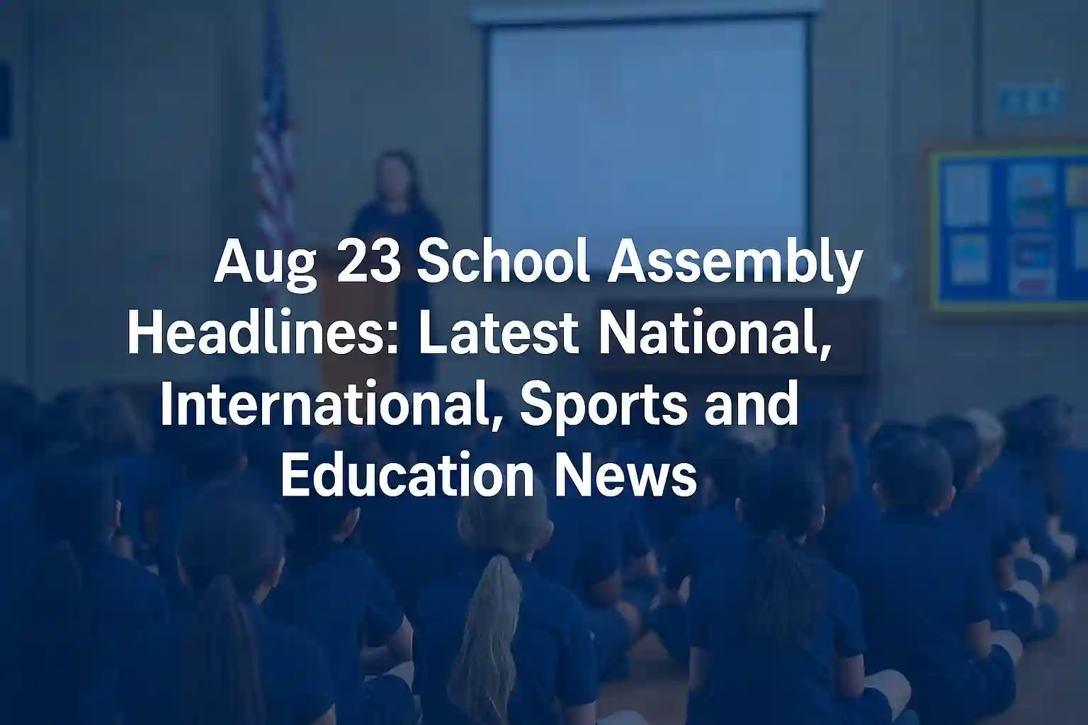 Aug 23 School Assembly Headlines: Latest National, International, Sports and Education News