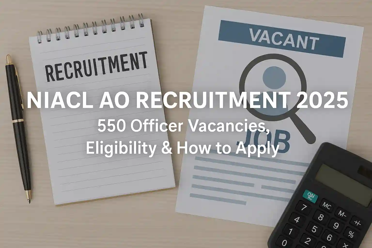 NIACL AO Recruitment 2025 – 550 Officer Vacancies, Eligibility & How to Apply