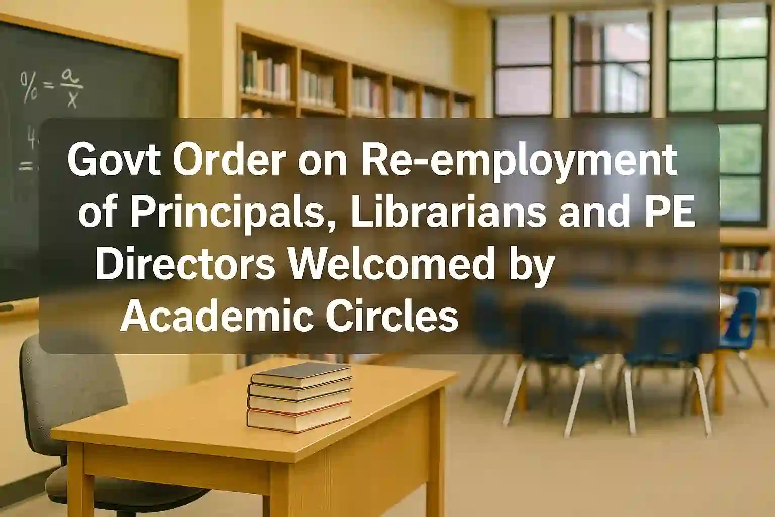Govt Order on Re-employment of Principals, Librarians and PE Directors Welcomed by Academic Circles