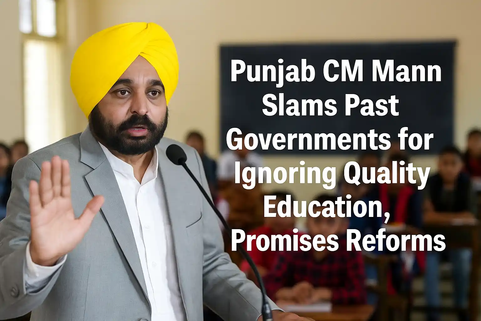 Punjab CM Mann Slams Past Governments for Ignoring Quality Education, Promises Reforms