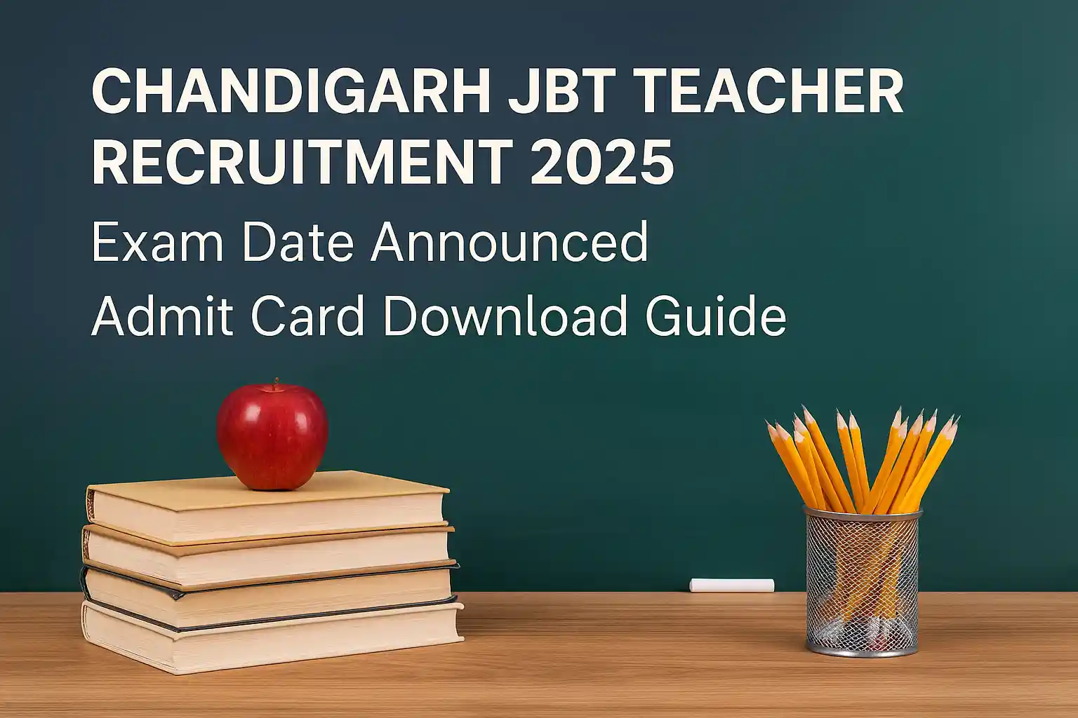 Chandigarh JBT Teacher Recruitment 2025: Exam Date Announced, Admit Card Download Guide