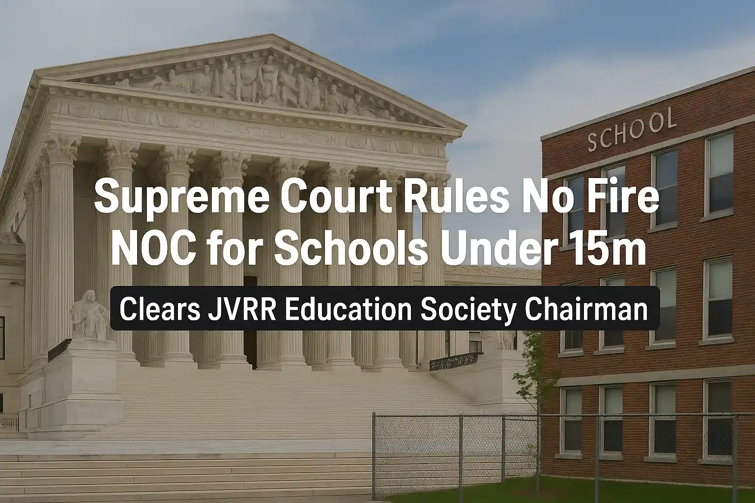 Supreme Court Rules No Fire NOC for Schools Under 15m, Clears JVRR Education Society Chairman