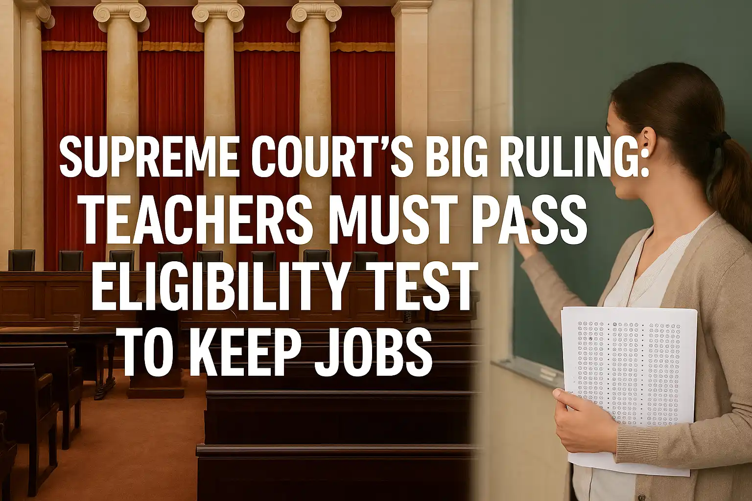 Supreme Court’s Big Ruling: Teachers Must Pass Eligibility Test to Keep Jobs