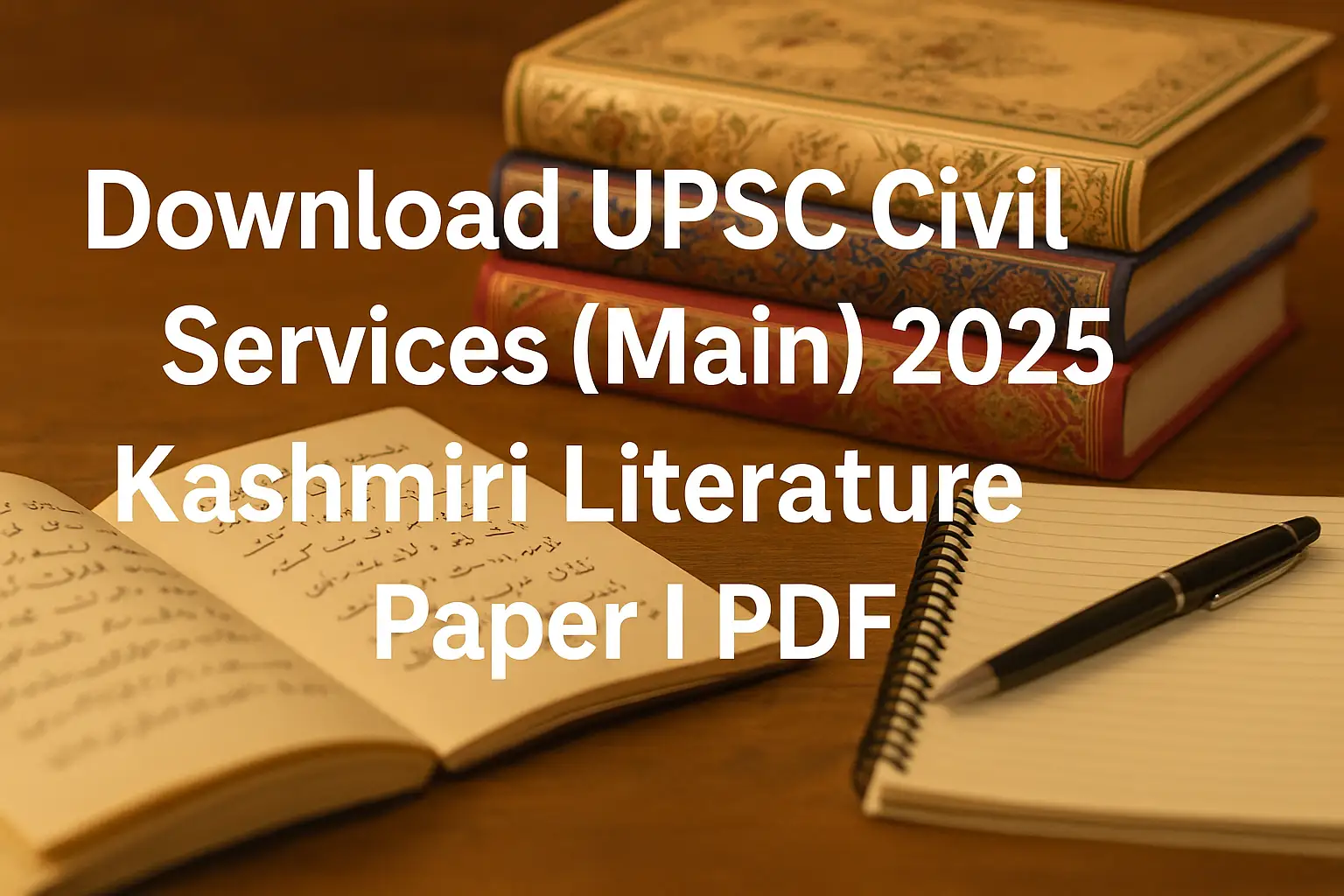 Download UPSC Civil Services (Main) 2025 Kashmiri Literature Paper I PDF