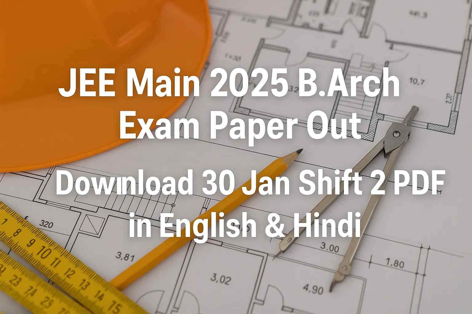 JEE Main 2025 B.Arch Exam Paper Out: Download 30 Jan Shift 2 PDF in English & Hindi