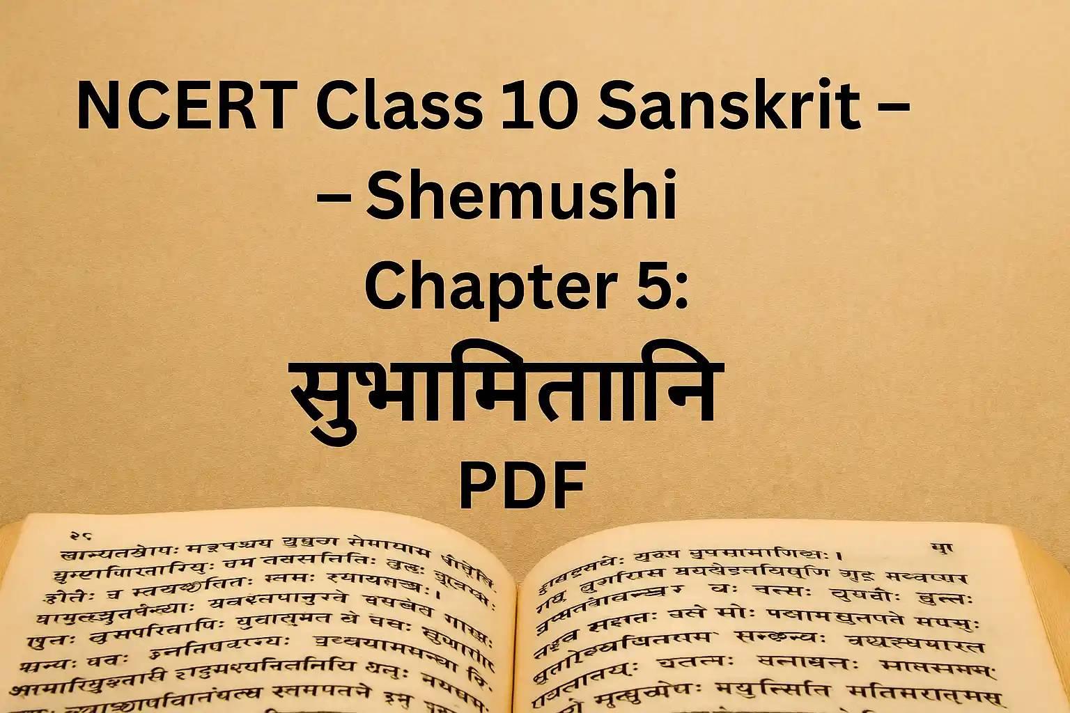 NCERT Class 10 Sanskrit – Shemushi Chapter 5: सुभाषितानि PDF