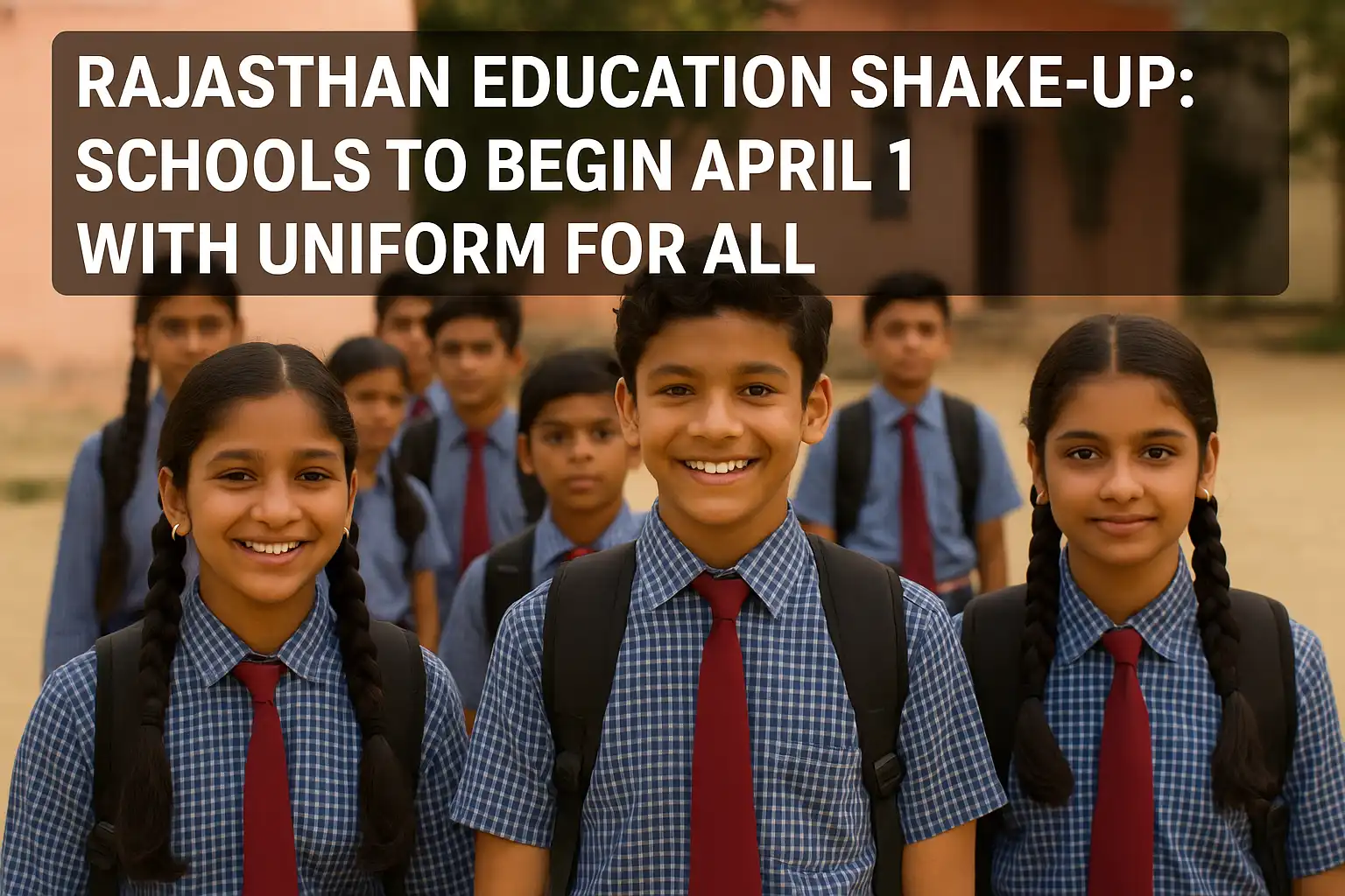 Rajasthan Education Shake-Up: Schools to Begin April 1 with Uniform for All