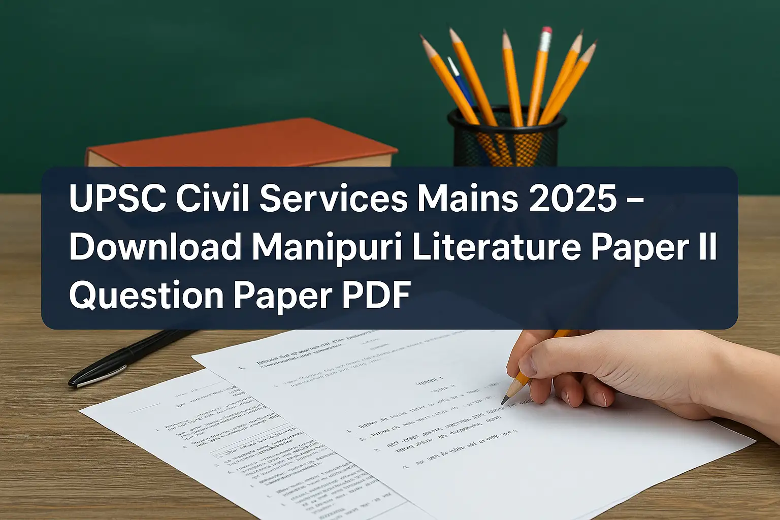 UPSC Civil Services Mains 2025 – Download Manipuri Literature Paper II Question Paper PDF