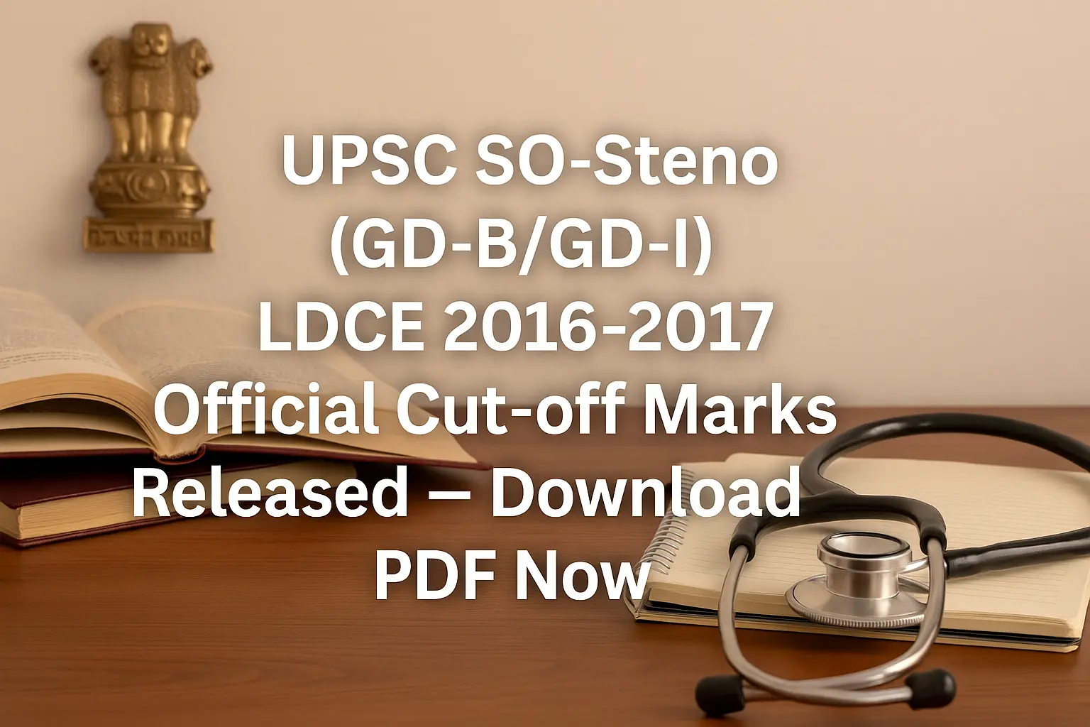 UPSC SO-Steno (GD-B-GD-I) LDCE 2016-2017 Official Cut-off Marks Released – Download PDF Now