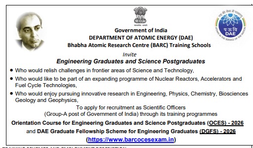 Start Your Research Career with BARC: Scientific Officer Recruitment 2026 Opens Online Applications