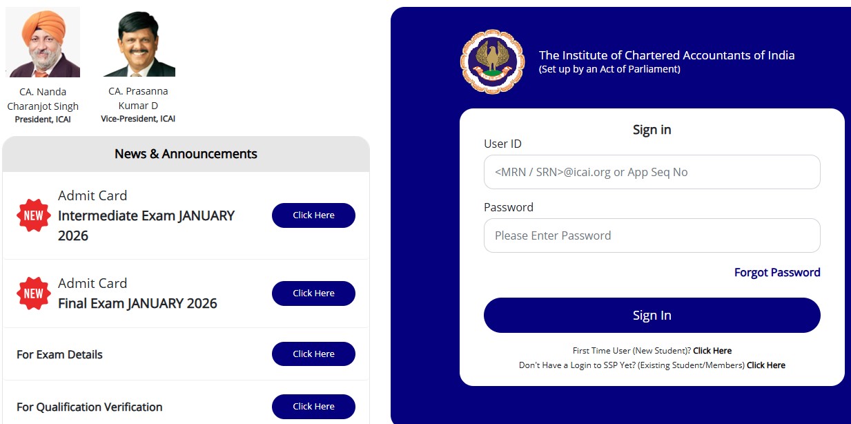 CA Foundation January 2026 Exam Entry Confirmed: ICAI Releases Admit Cards Online