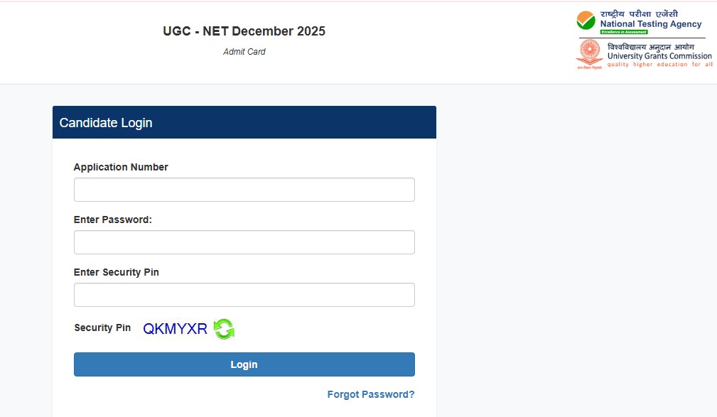 UGC NET December 2025 Admit Card Released – Check Exam Dates and Download Link