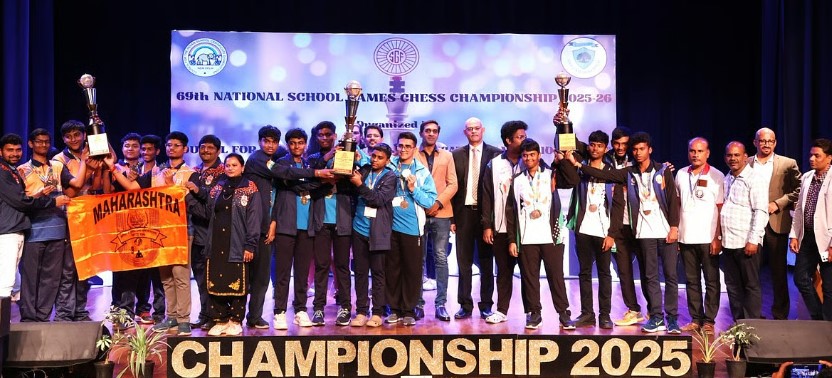 Maharashtra Crowned Champions in Under-19 Girls Chess at 69th National School Games