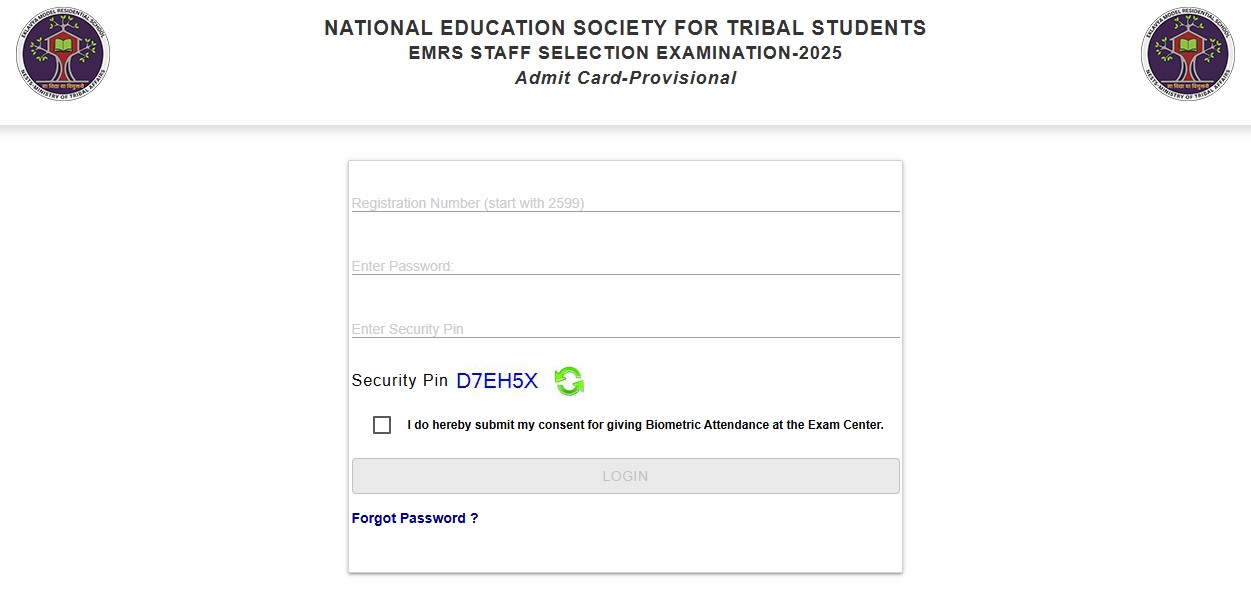 EMRS Admit Card 2025 OUT – Download Hall Ticket for 21 December Exam