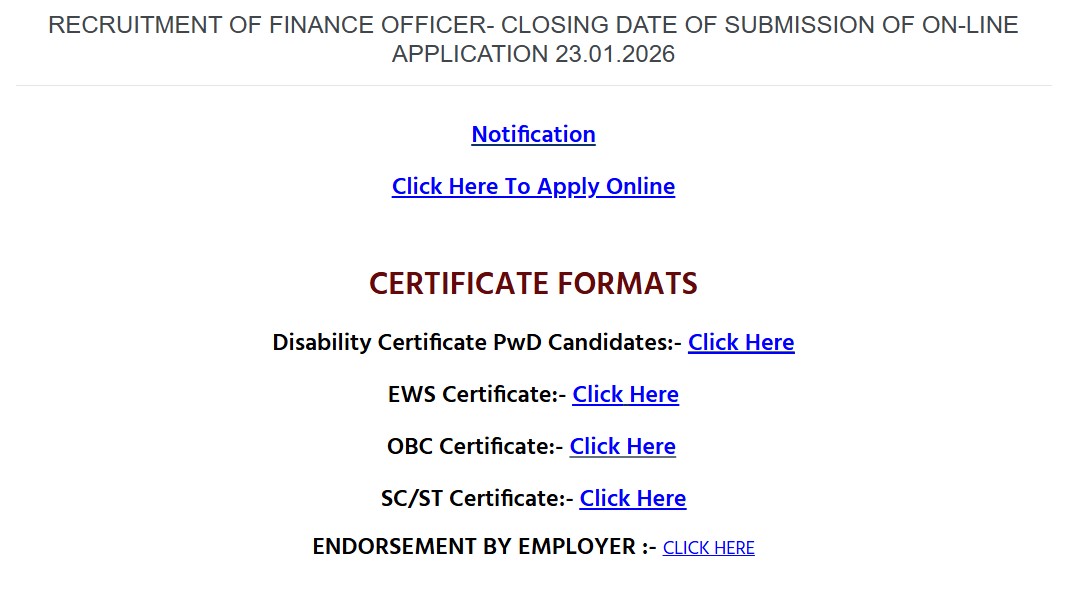 Central University Finance Job 2025: Senior Officer Vacancy Open, Apply Online