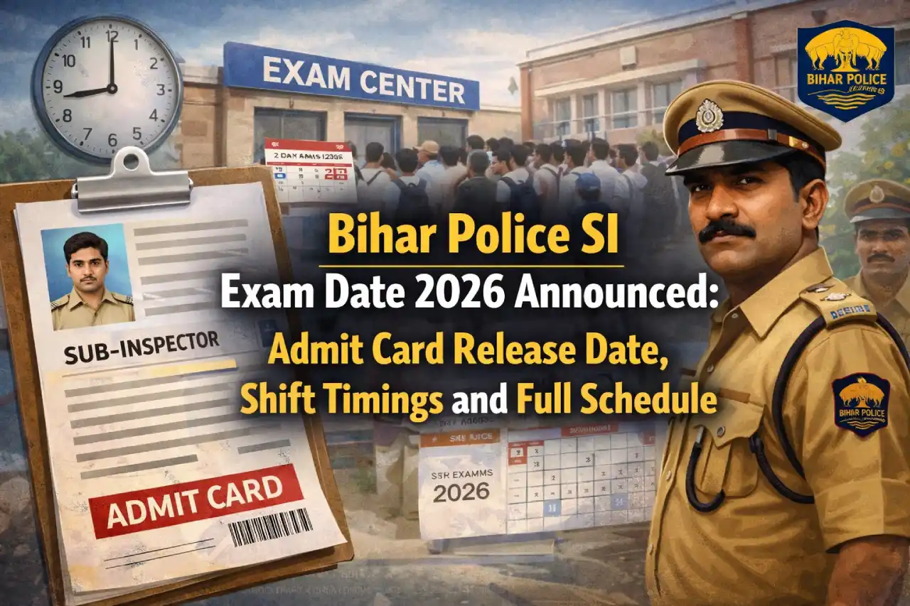 Bihar Police SI Exam Date 2026 Announced: Admit Card Release Date, Shift Timings and Full Schedule
