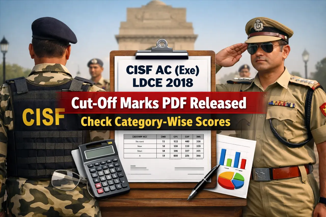 CISF AC (Exe) LDCE 2018 Cut-Off Marks PDF Released – Check Category-Wise Scores