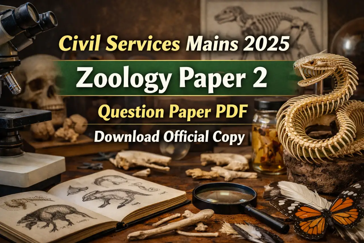 Civil Services Mains 2025 Zoology Paper 2 Question Paper PDF – Download Official Copy