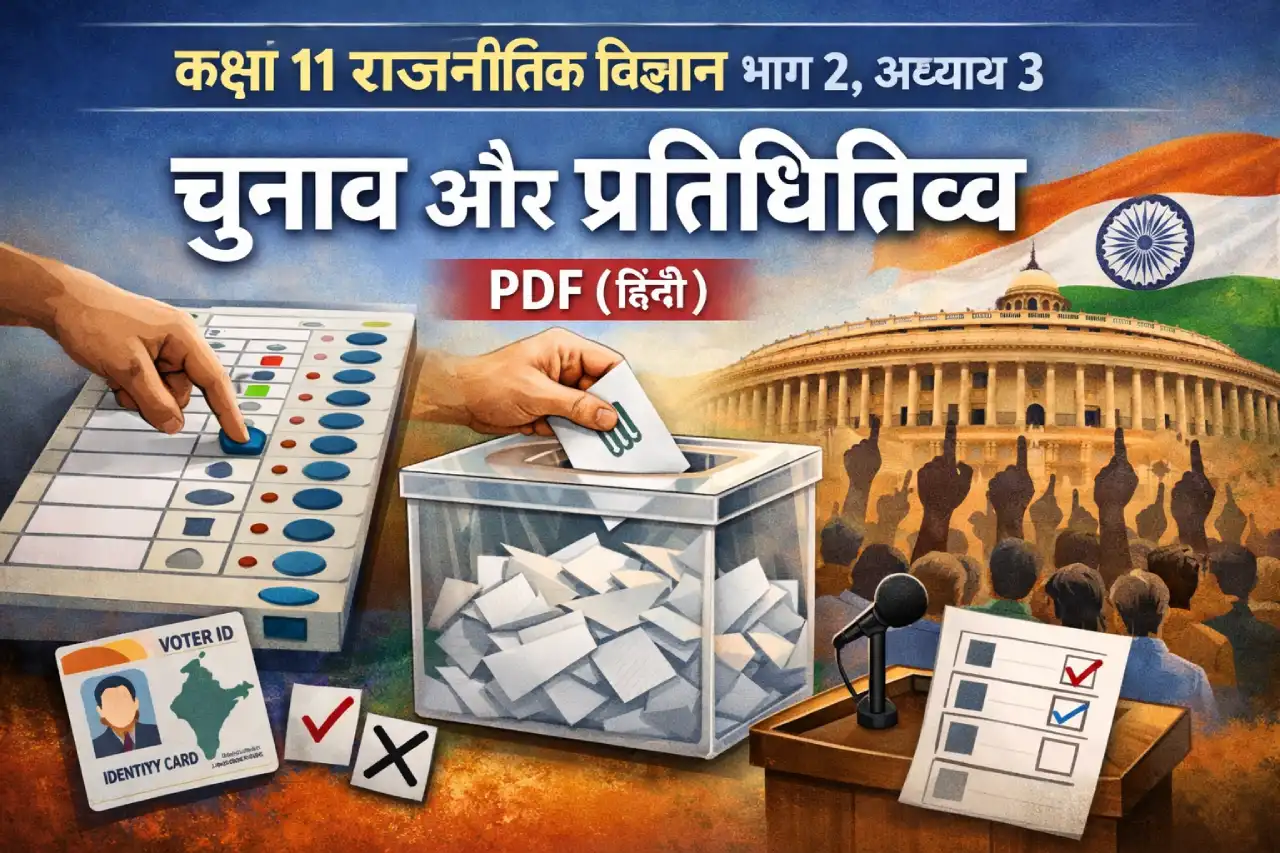 Class 11 Political Science Part 2 Chapter 3 PDF (Hindi): चुनाव और प्रतिनिधित्व